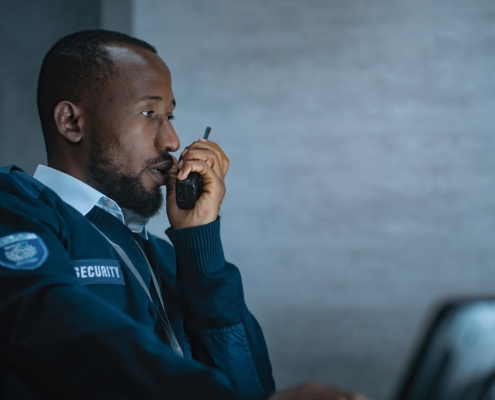 Security Guard Watching Videos