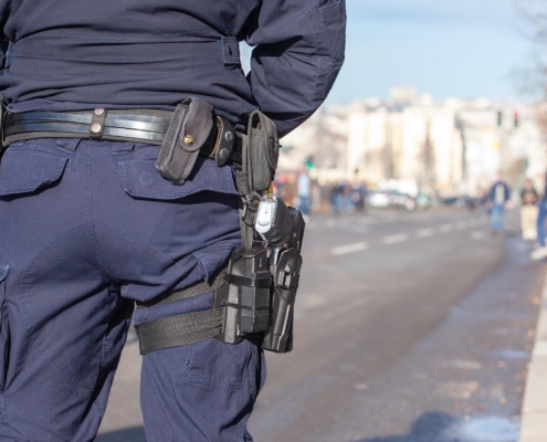 Security Officer With Gun Holster