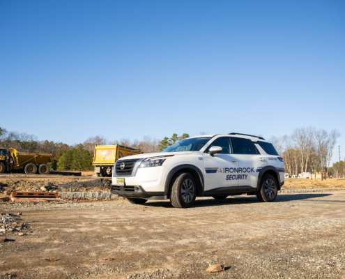 Side View Of Ironrock Security Car At Quarry