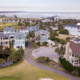 Low Aerial View Of Houses And Golf Course On Fripp Island, South Carolina